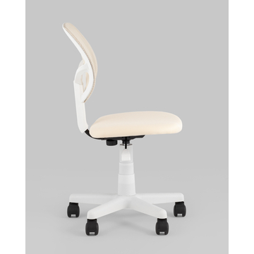 Кресло компьютерное ЛОЛО бежевый пластик белый