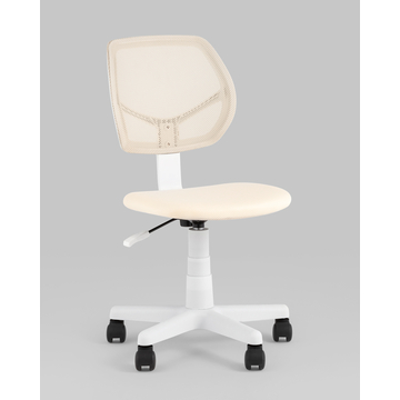 Кресло компьютерное ЛОЛО бежевый пластик белый