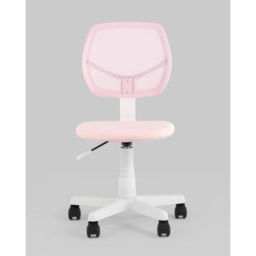 Кресло компьютерное ЛОЛО розовый пластик белый