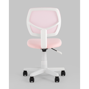 Кресло компьютерное ЛОЛО розовый пластик белый