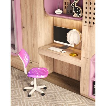 Кресло компьютерное ЛОЛО Starry Night пластик белый