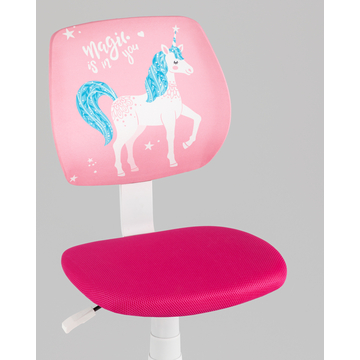 Кресло компьютерное ЛОЛО Unicorn пластик белый