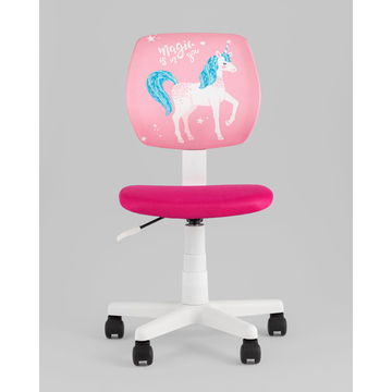 Кресло компьютерное ЛОЛО Unicorn пластик белый
