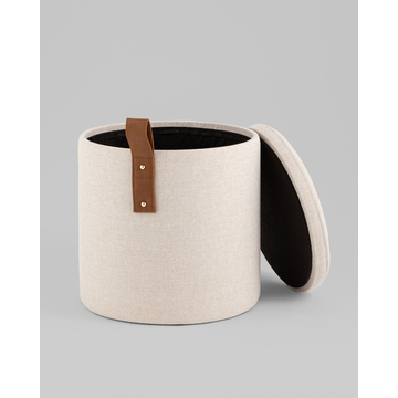 Пуф с ящиком Эркки XS белый