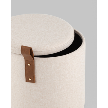 Пуф с ящиком Эркки XS белый