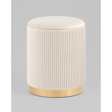 Пуф Шарлотта с ящиком велюр бежевый