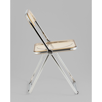 Стул Fold Amber складной янтарный прозрачный пластиковый