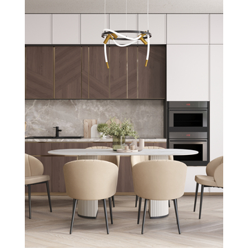 Стол обеденный овальный Opera 180х90 белый