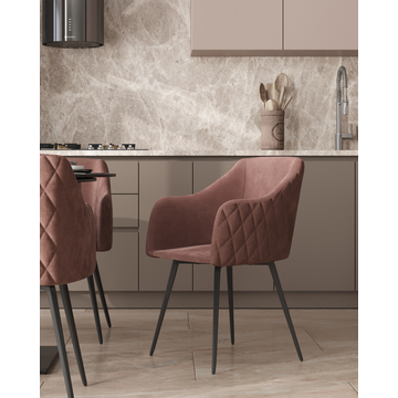 Стул Ника вращающийся велюр пыльно-розовый