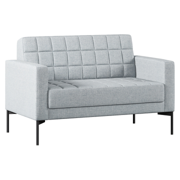 Диван с подлокотниками двухместный Shoko рогожка серая