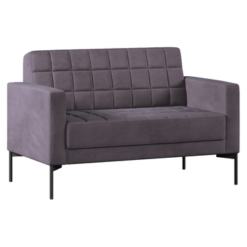 Диван с подлокотниками двухместный Shoko Велюр графитовый