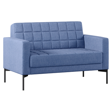 Диван с подлокотниками двухместный Shoko рогожка синяя