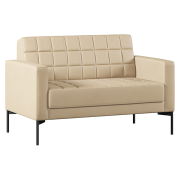 Диван с подлокотниками двухместный Shoko экокожа бежевая