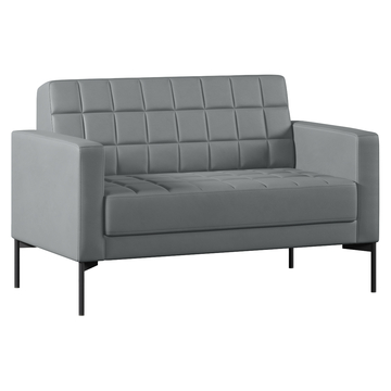 Диван с подлокотниками двухместный Shoko экокожа серая