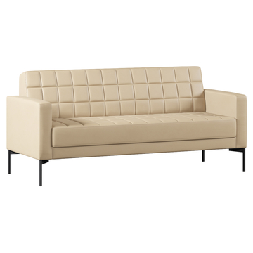 Диван с подлокотниками трехместный Shoko экокожа бежевая