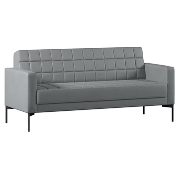 Диван с подлокотниками трехместный Shoko экокожа серая