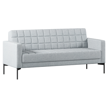 Диван с подлокотниками трехместный Shoko рогожка серая