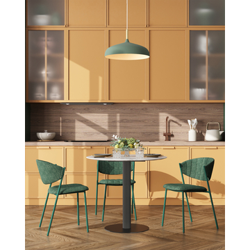 Стул Харпер ткань рогожка зеленый каркас зеленый полуглянцевый муар