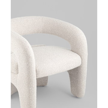 Дизайнерское кресло лаунж Bones жемчужный