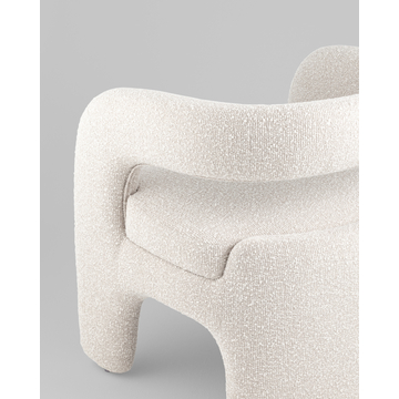 Дизайнерское кресло лаунж Bones жемчужный