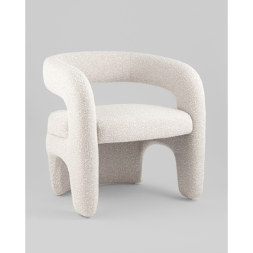 Дизайнерское кресло лаунж Bones жемчужный