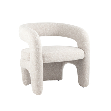 Дизайнерское кресло лаунж Bones жемчужный