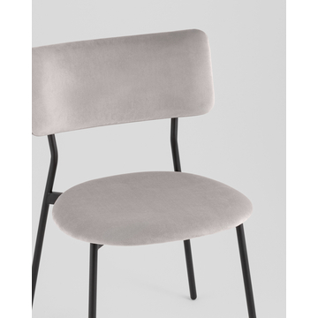 Стул Амелия велюр светло-серый