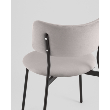 Стул Амелия велюр светло-серый