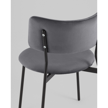Стул Амелия велюр темно-серый