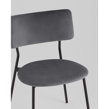 Стул Амелия велюр темно-серый