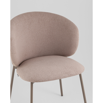 Стул Блейз велюр бежевый каркас бежево-серый