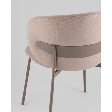 Стул Блейз велюр бежевый каркас бежево-серый