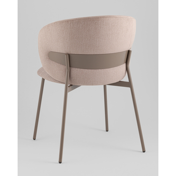 Стул Блейз велюр бежевый каркас бежево-серый