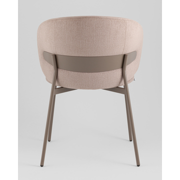 Стул Блейз велюр бежевый каркас бежево-серый
