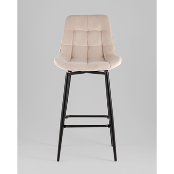 Стул барный Флекс с поворотным механизмом велюр бежевый
