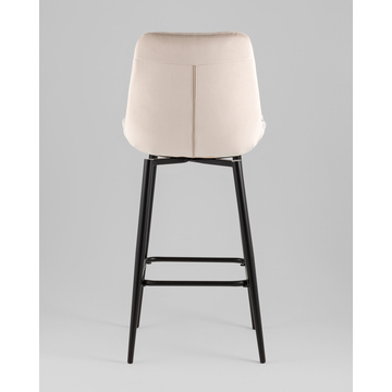 Стул барный Флекс с поворотным механизмом велюр бежевый