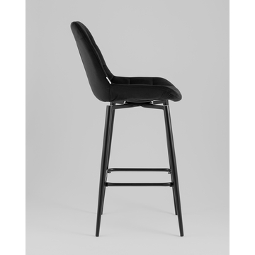 Стул барный Флекс с поворотным механизмом велюр черный