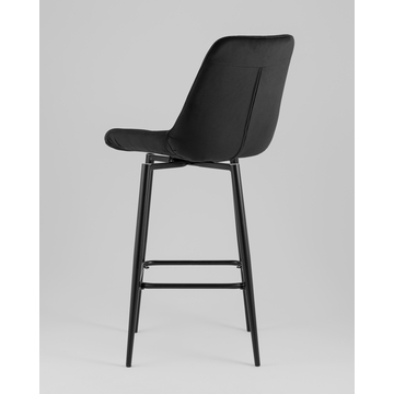 Стул барный Флекс с поворотным механизмом велюр черный