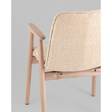 Стул обеденный Philo с деревянными ножками бежевый