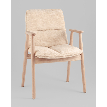 Стул обеденный Philo с деревянными ножками бежевый