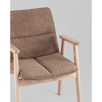 Стул обеденный Philo с деревянными ножками коричневый