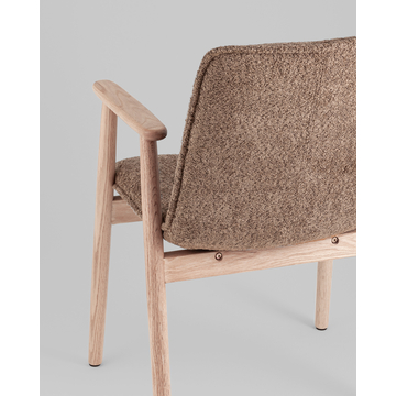 Стул обеденный Philo с деревянными ножками коричневый