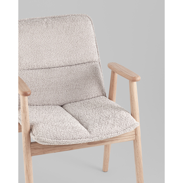 Стул обеденный Philo с деревянными ножками серый