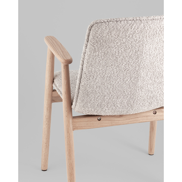 Стул обеденный Philo с деревянными ножками серый