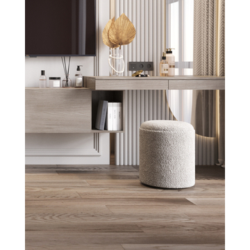 Пуф-столик с ящиком Хюгге S букле серый