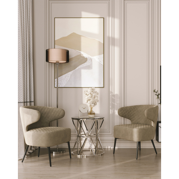 Кресло лаунж Royal велюр бежевый