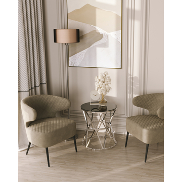 Кресло лаунж Royal велюр бежевый