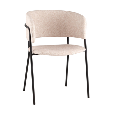 Кресло Нэлли New буклированный велюр бежевый