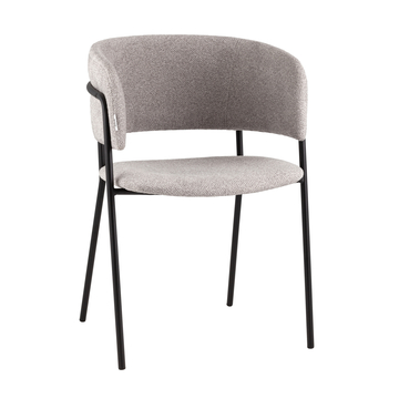 Кресло Нэлли New буклированный велюр серый