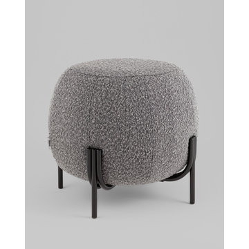 Пуф Флик new ткань букле тёмно-серый